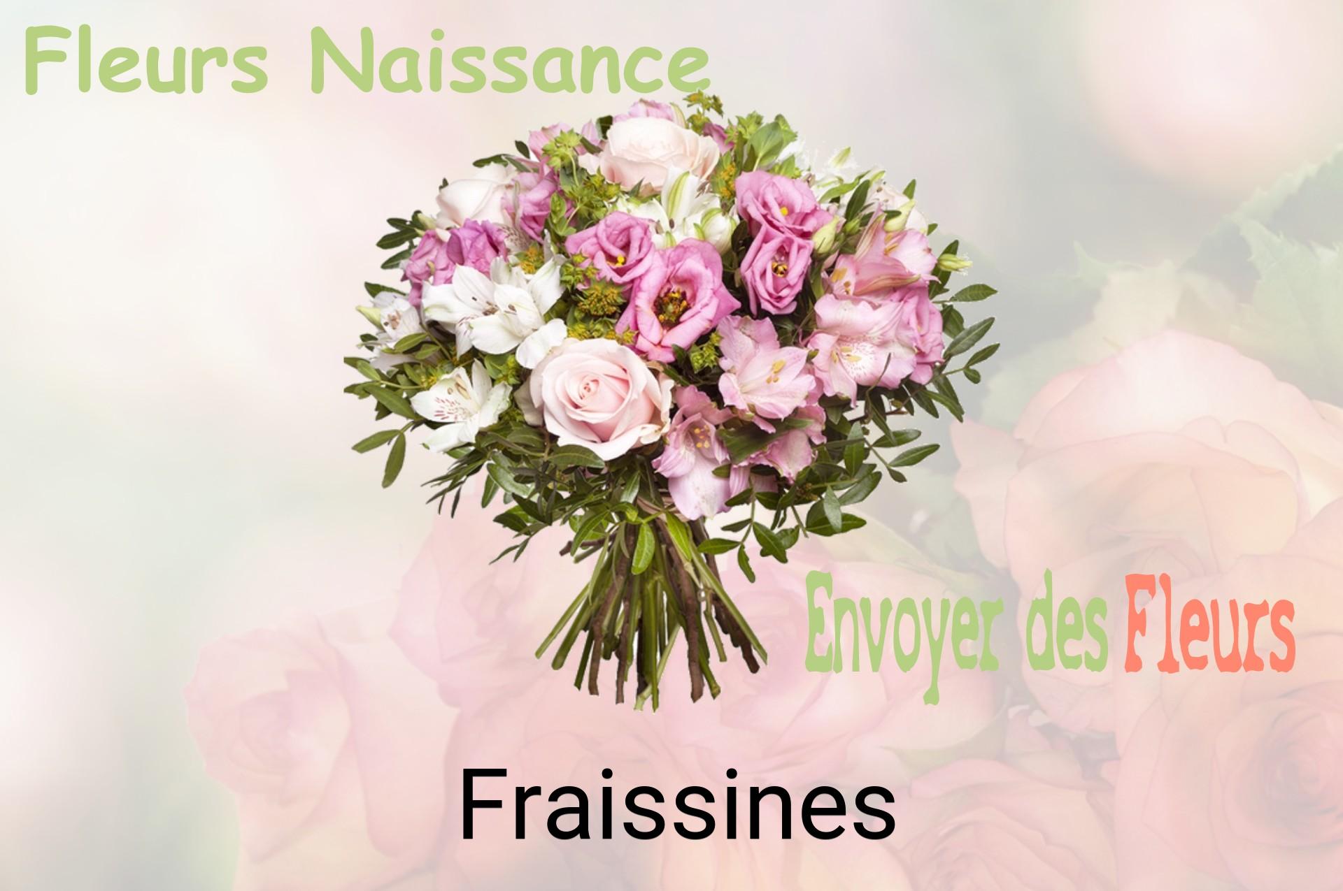 Bouquet de fleurs de naissance livré à Fraissines